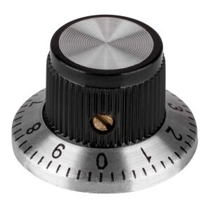 Vintage Dial Face Plate Guitar / Amplifier Knob 0.93" - Black